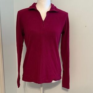 Women's Burgundy Columbia Fleece Pullover